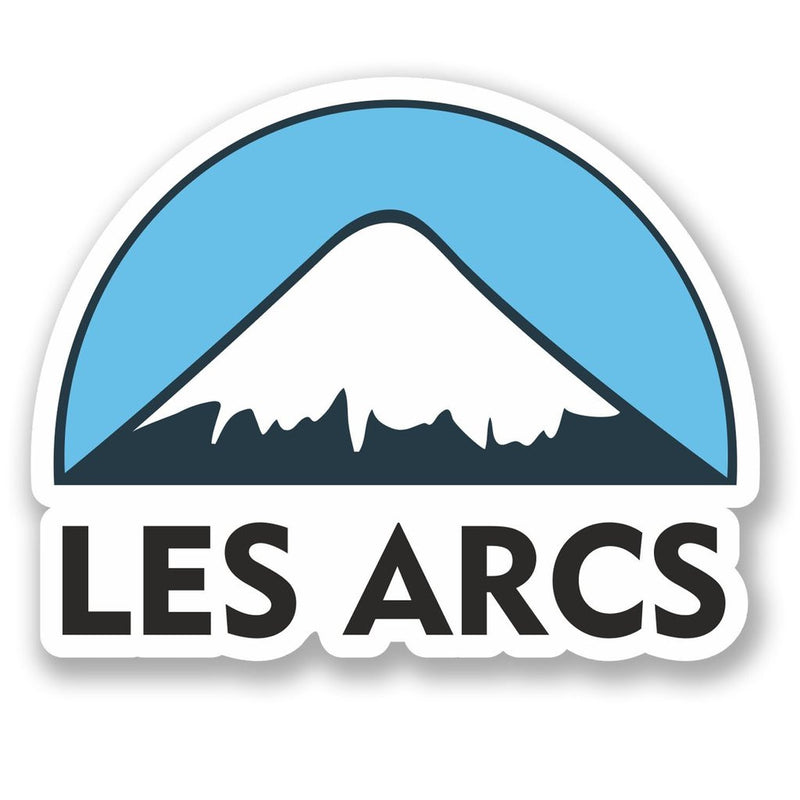 2 x Les Arcs Ski Snowboard Vinyl Sticker