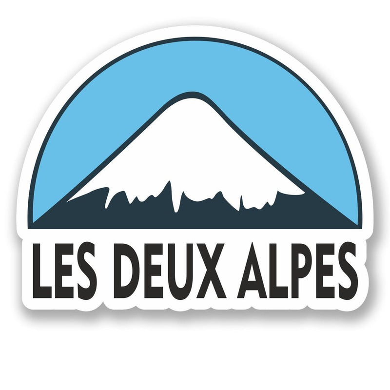 2 x Les Deux Alpes Snowboard Vinyl Sticker