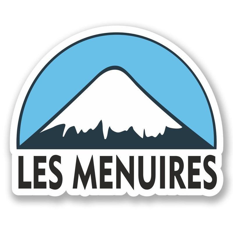 2 x Les Menuires Snowboard Vinyl Sticker