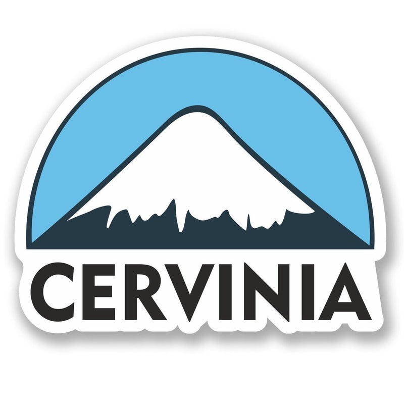 2 x Cervinia Ski Snowboard Vinyl Sticker
