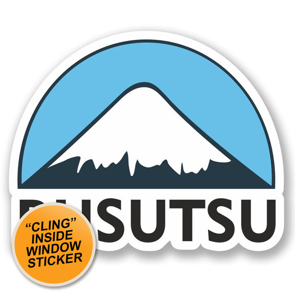 2 x Rusutsu Ski Snowboard WINDOW CLING STICKER Car Van Campervan Glass #5156 