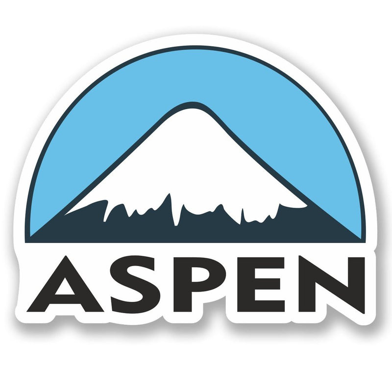 2 x Aspen USA Ski Snowboard Vinyl Sticker
