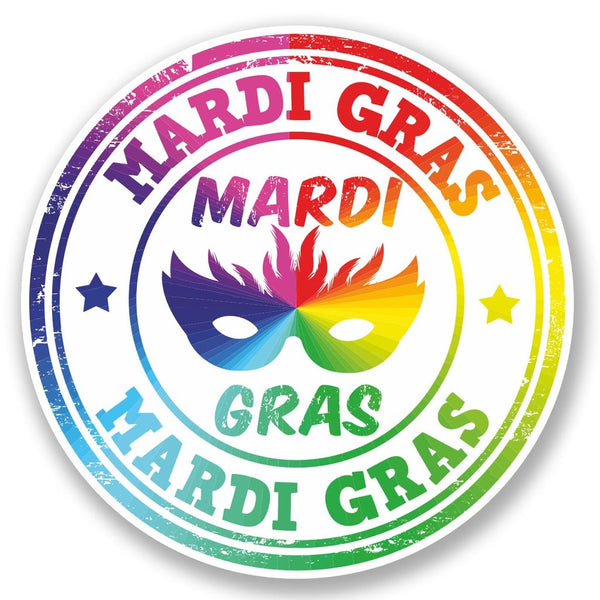 2 x Mardi Gras Vinyl Sticker #5164