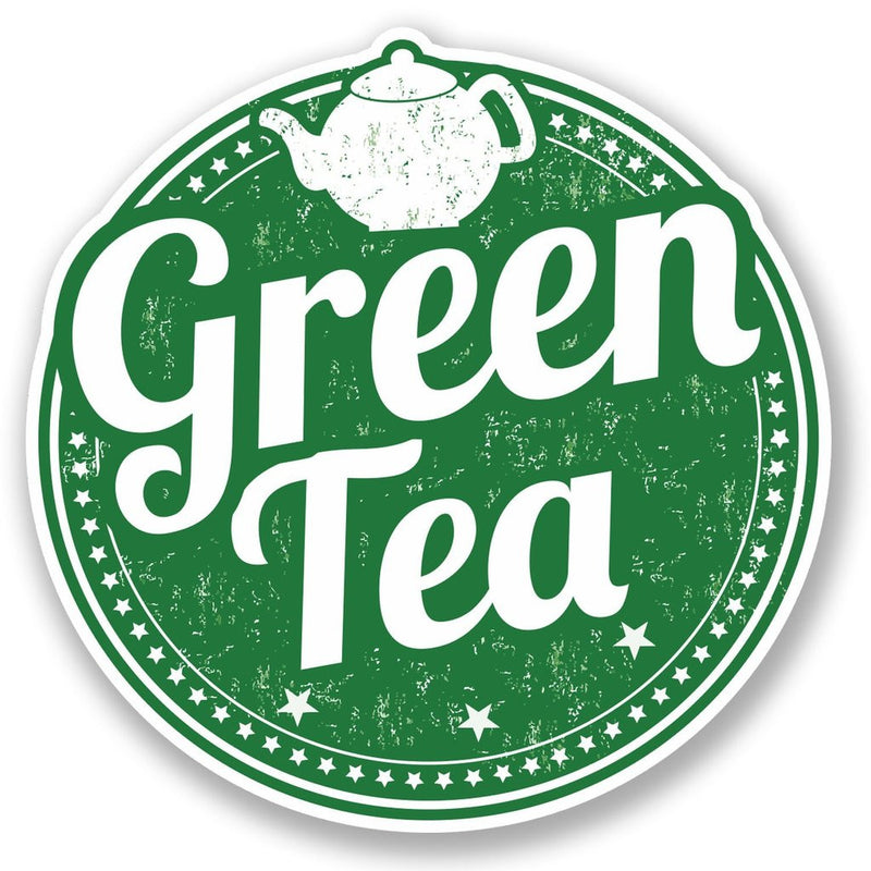 2 x Green Tea Vinyl Sticker