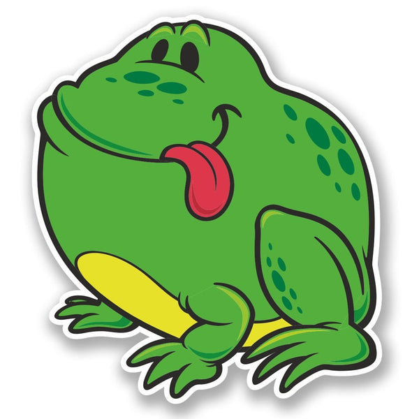 2 x Green Frog Vinyl Sticker #5172