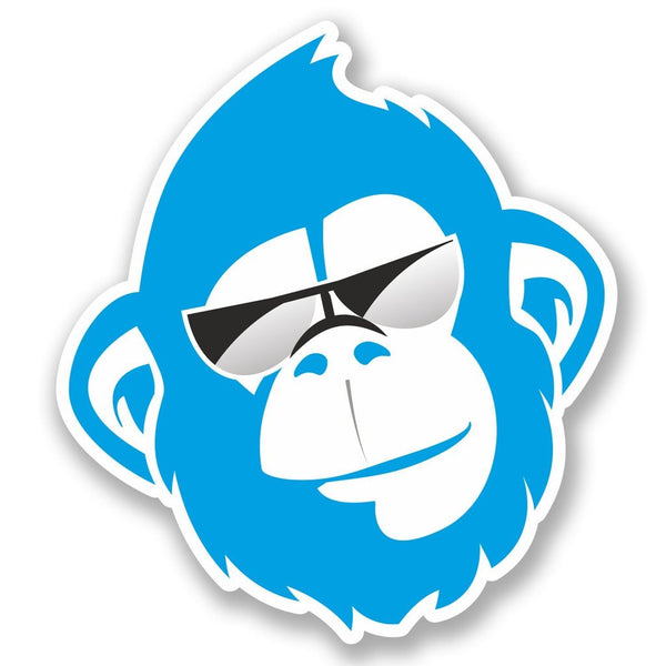 2 x Blue Monkey Vinyl Sticker #5178