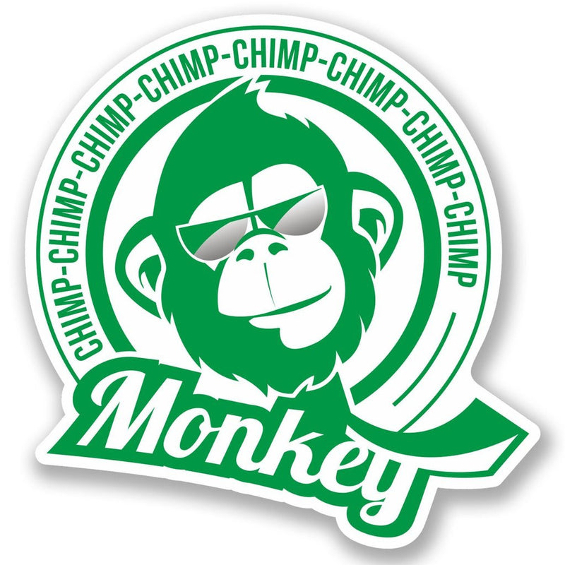 2 x Monkey Vinyl Sticker