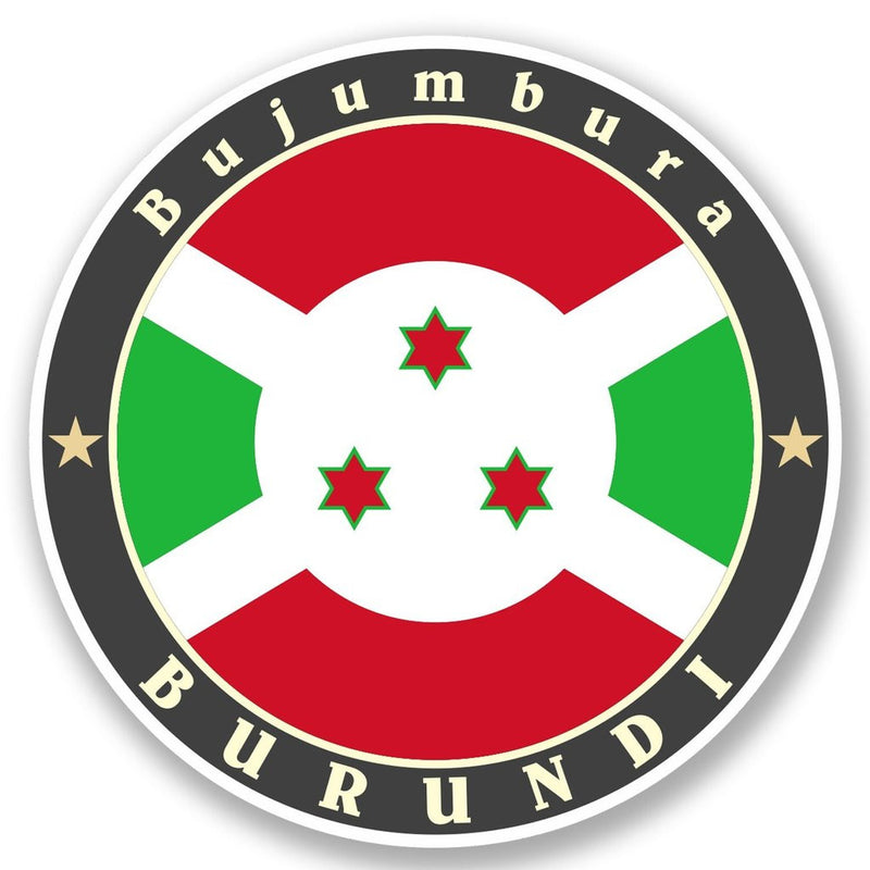 2 x Burundi Vinyl Sticker
