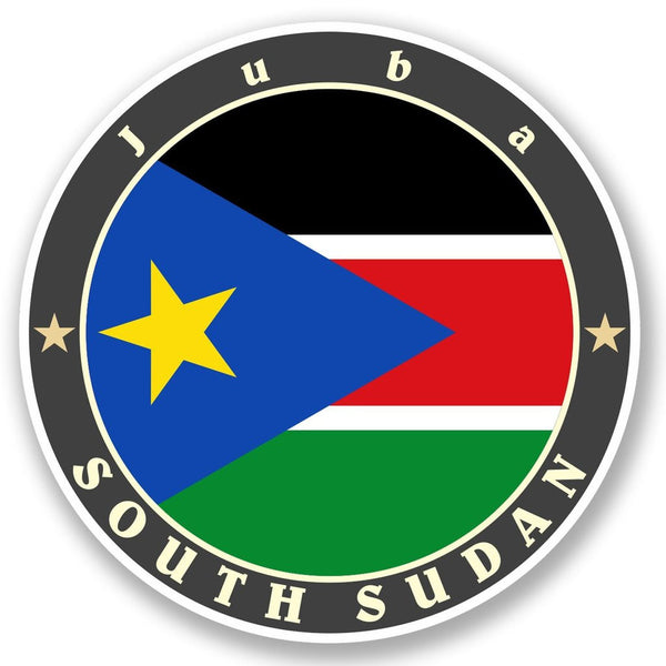 2 x South Sudan Vinyl Sticker #5192