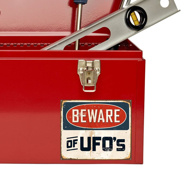 2 x Beware of UFO's Vinyl Sticker