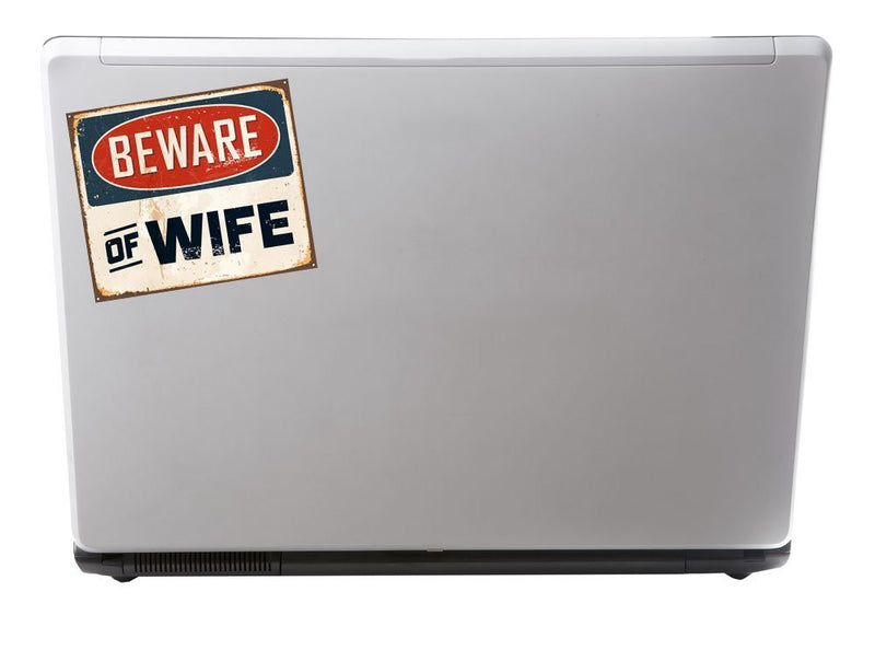 2 x Beware of Wife Vinyl Sticker
