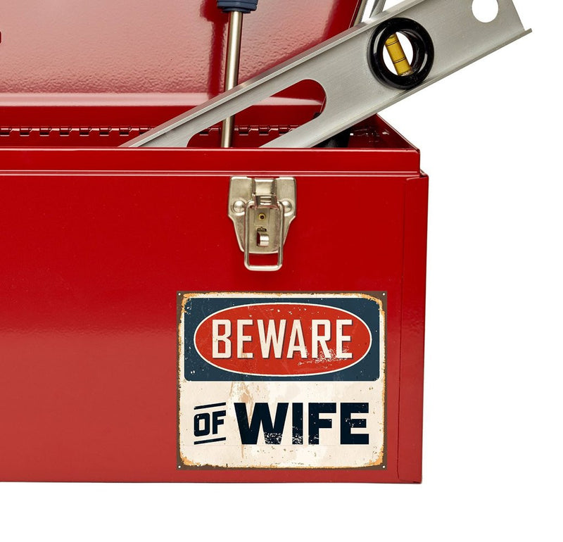 2 x Beware of Wife Vinyl Sticker