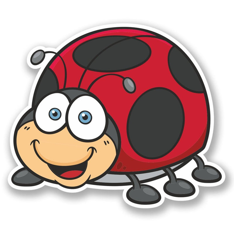 2 x Ladybird Ladybug Vinyl Sticker