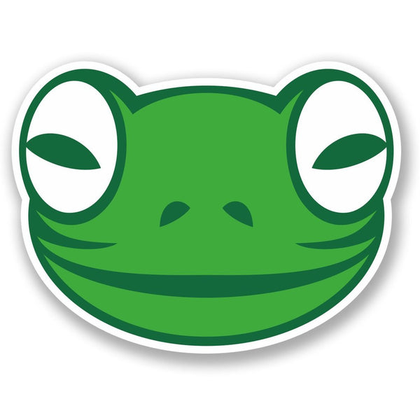 2 x Green Frog Vinyl Sticker #5202