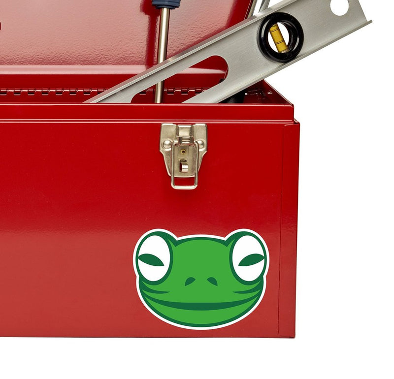 2 x Green Frog Vinyl Sticker