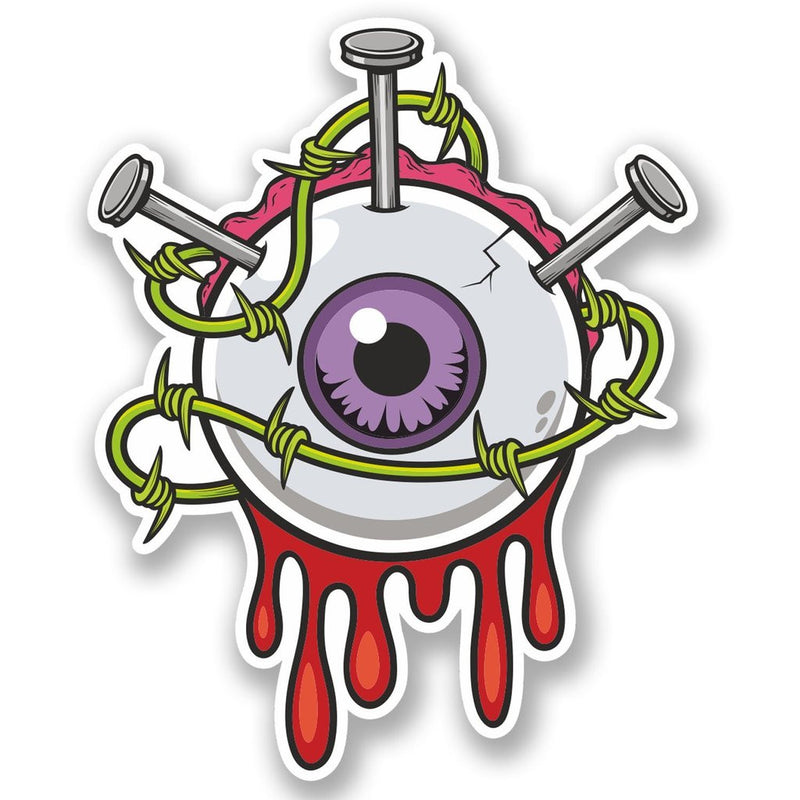 2 x Zombie Eyeball Vinyl Sticker