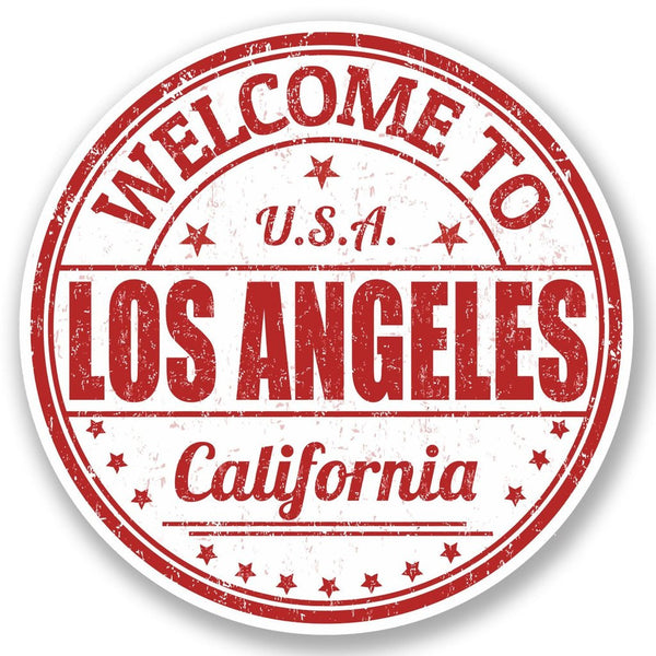 2 x Los Angeles California USA Vinyl Sticker #5217