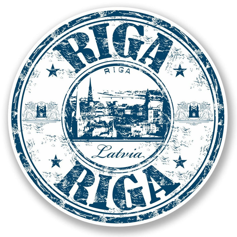 2 x Riga Latvia Vinyl Sticker