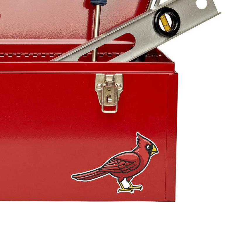2 x Cardinal Red Bird Mascot Vinyl Sticker