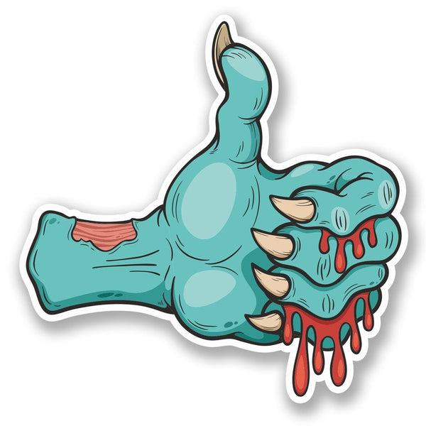 2 x Zombie Hand Vinyl Sticker #5244