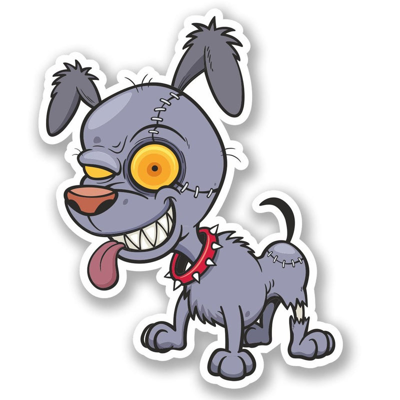 2 x Zombie Dog Vinyl Sticker