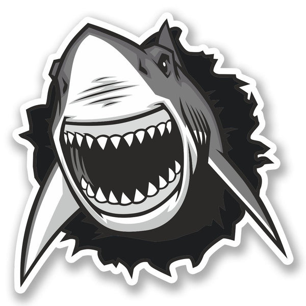 2 x Great White Shark Vinyl Sticker #5255