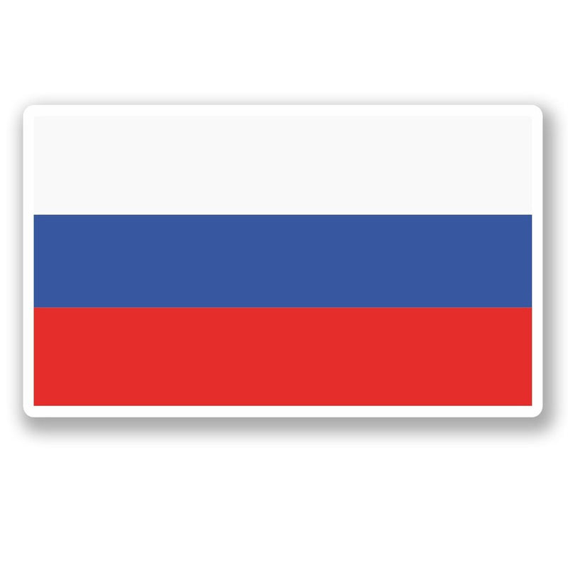 2 x Russian Flag Vinyl Sticker