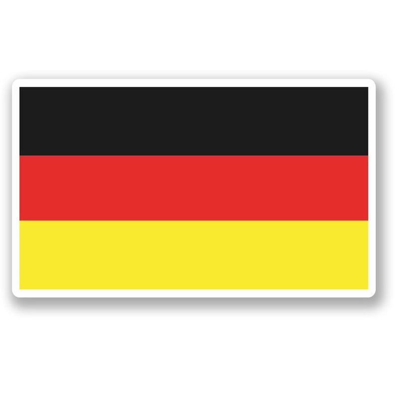 2 x German Flag Vinyl Sticker