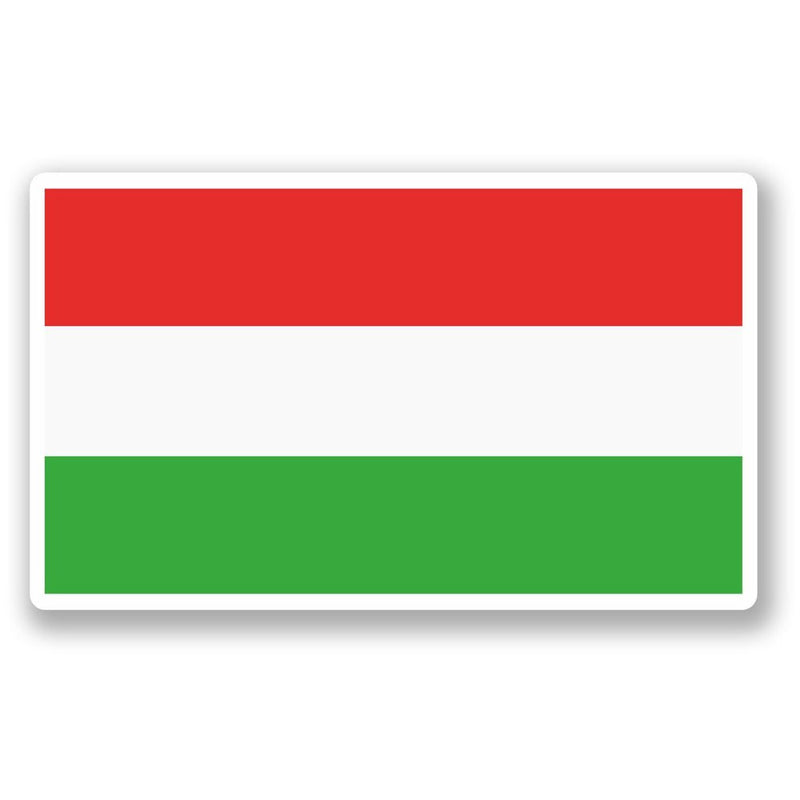 2 x Hungary Flag Vinyl Sticker