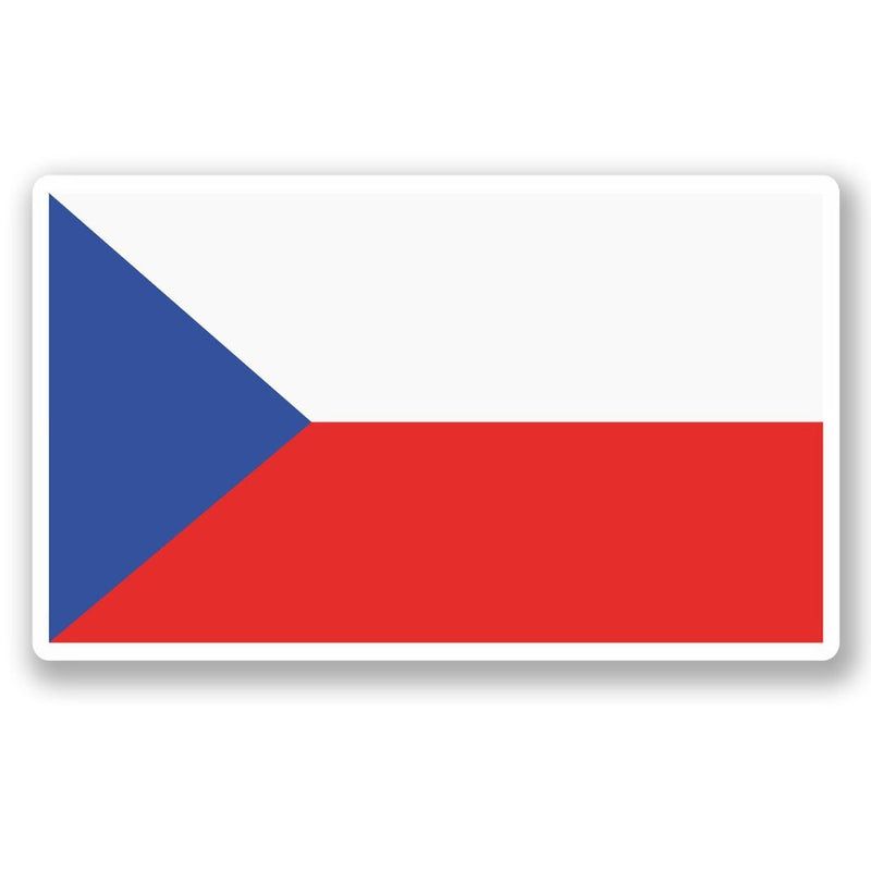 2 x Czech Republic Flag Vinyl Sticker