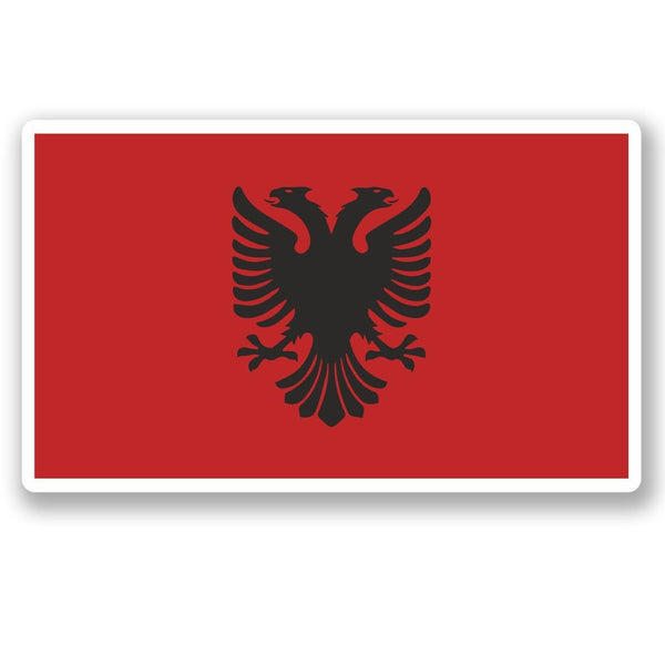 2 x Albania Flag Vinyl Sticker #5272