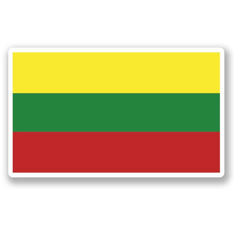 2 x Lithuania Flag Vinyl Sticker