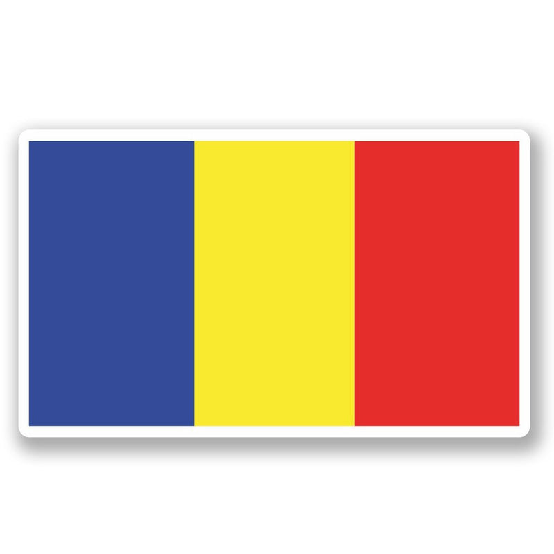2 x Romania Flag Vinyl Sticker