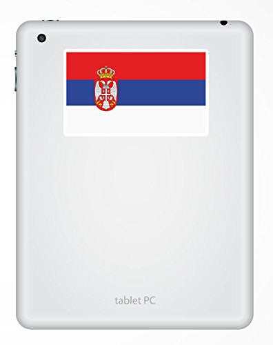 2 x Serbia Flag Vinyl Sticker