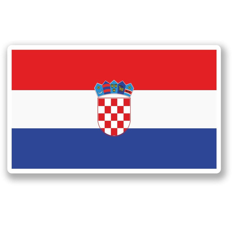 2 x Croatia Flag Vinyl Sticker