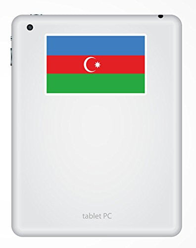 2 x Azerbaijan Flag Vinyl Sticker
