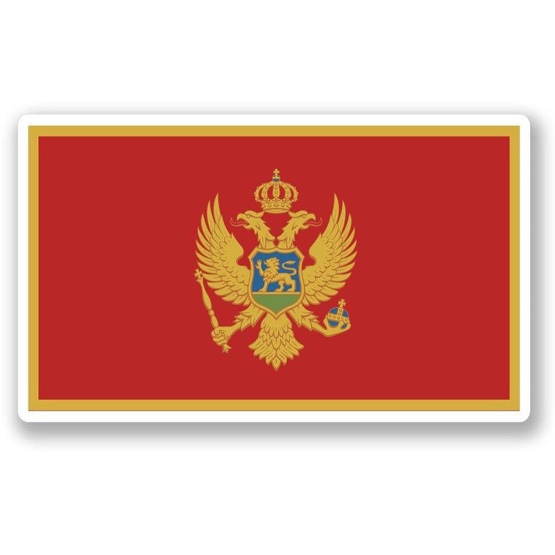 2 x Montenegro Flag Vinyl Sticker