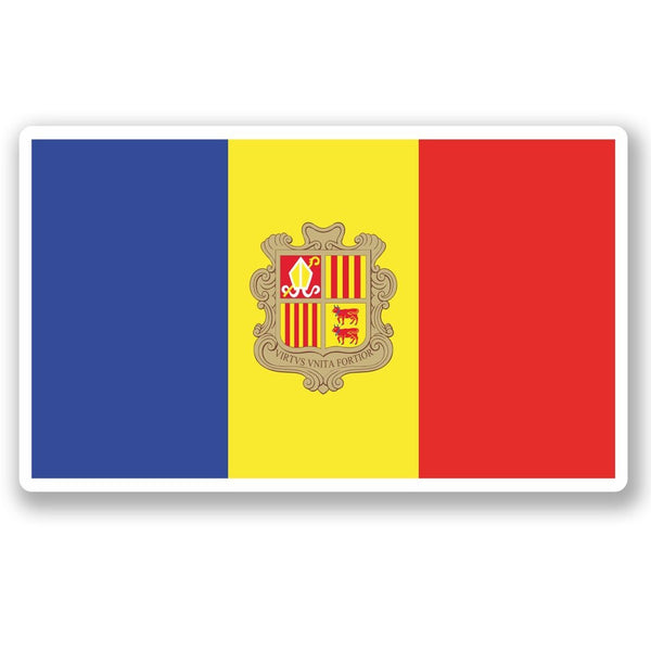 2 x Andorra Flag Vinyl Sticker #5305