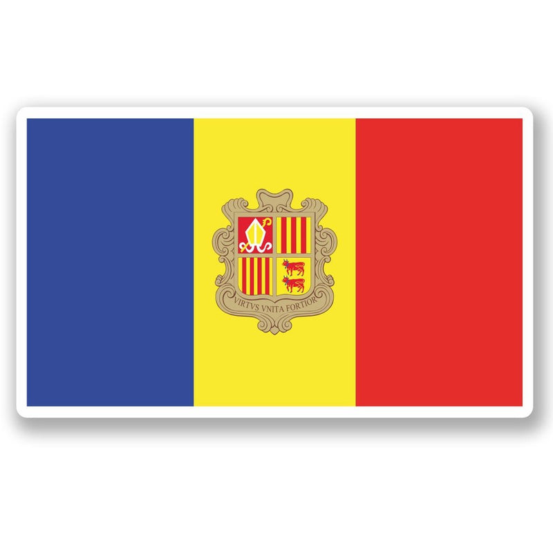2 x Andorra Flag Vinyl Sticker