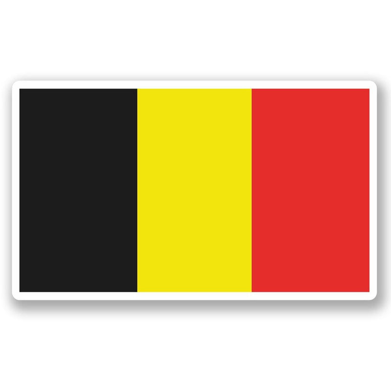 2 x Belgium Flag Vinyl Sticker