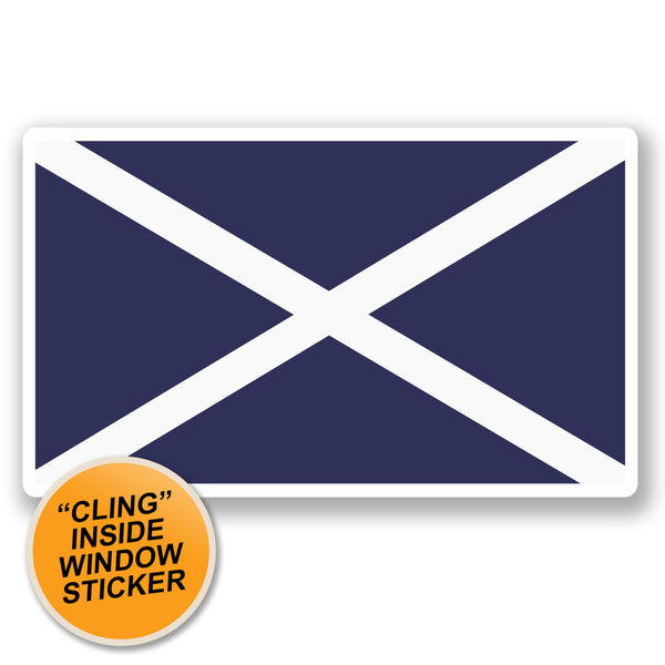 2 x Scotland Flag WINDOW CLING STICKER Car Van Campervan Glass #5313 