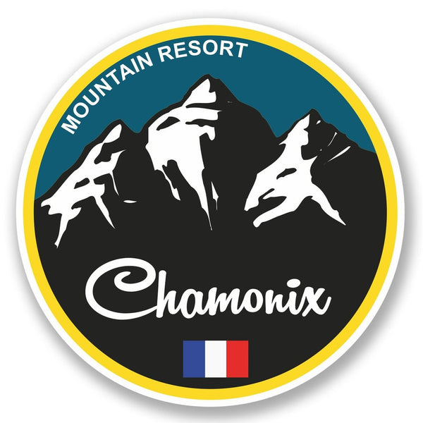 2 x Chamonix Ski Snowboard Vinyl Sticker #5317