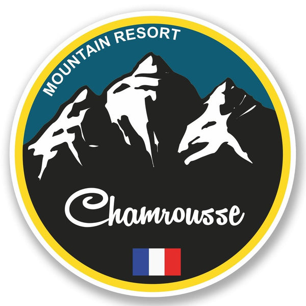2 x Chamrousse Ski Snowboard Vinyl Sticker #5319
