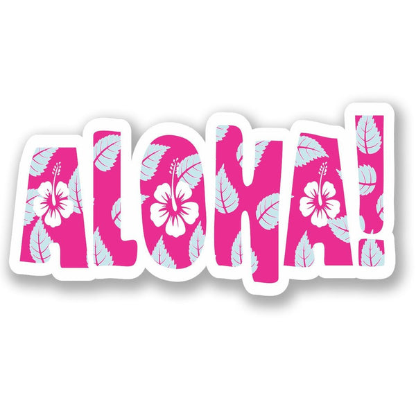 2 x Aloha Hawaii Vinyl Sticker #5323