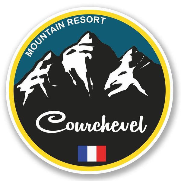 2 x Courchevel Ski Snowboard Vinyl Sticker #5336