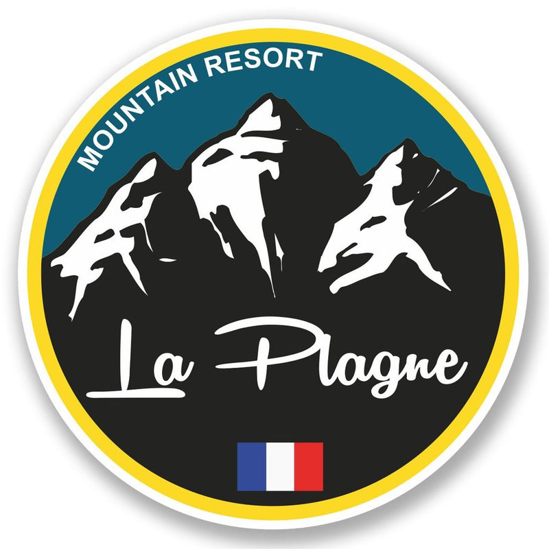 2 x La Plagne Ski Snowboard Vinyl Sticker