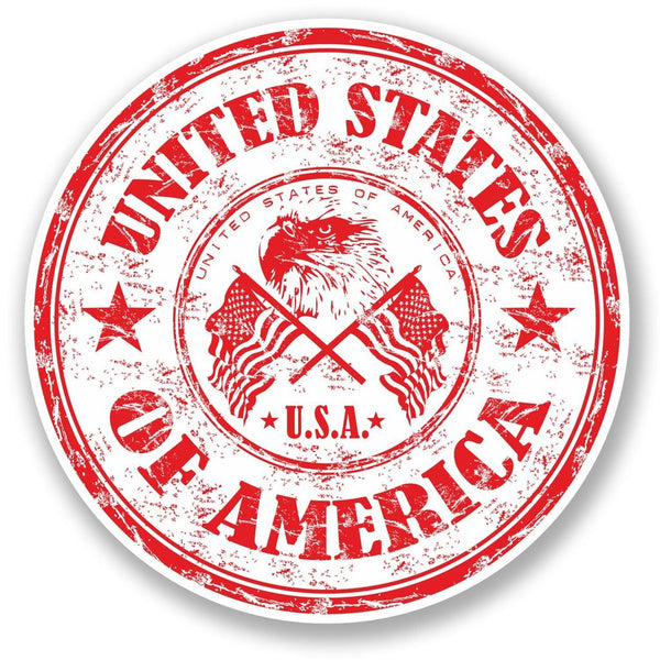 2 x USA America Vinyl Sticker #5386