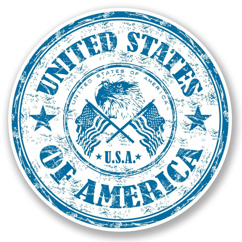 2 x USA America Vinyl Sticker