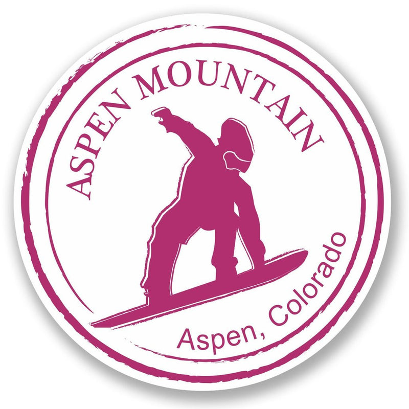2 x Aspen Colorado Vinyl Sticker