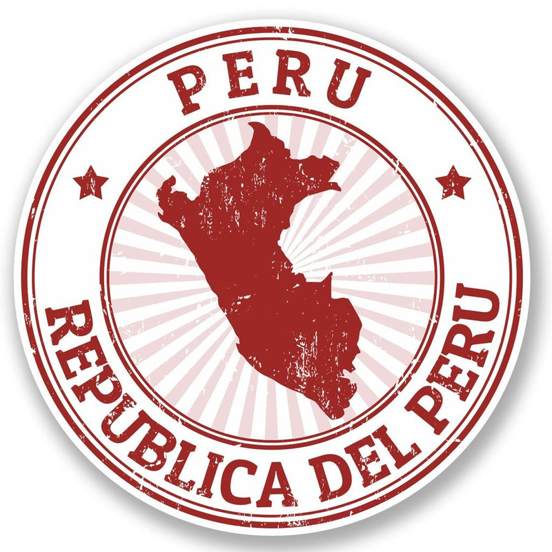 2 x Peru Travel Vinyl Sticker
